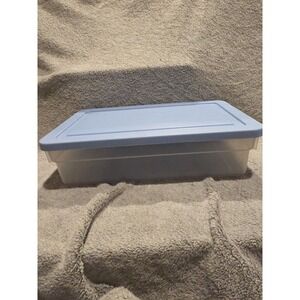 Vintage Rubbermaid Shoe Box Storage Container #0286 5.6L With Blue Lid #0284